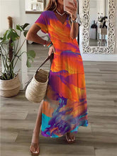 Vestido casual estampado de manga corta